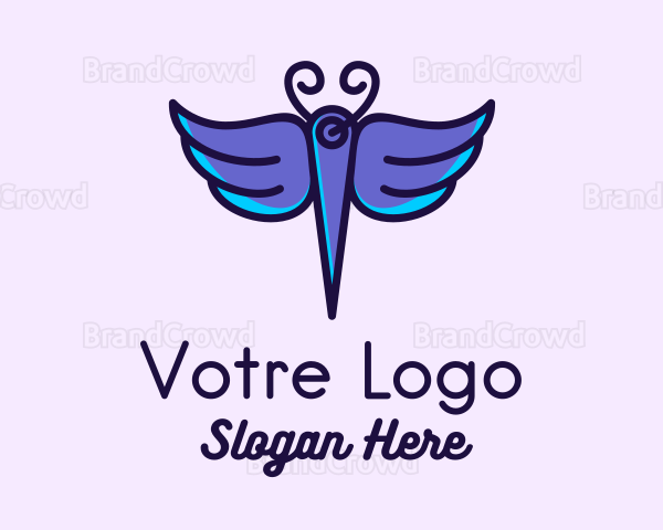 Purple Butterfly Needle Logo