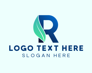 Natural Leaf Letter R Logo