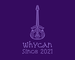 Violet - Minimalist Rockstar Guitar logo design