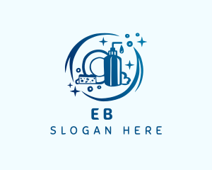 Blue - Clean Dishwashing Plate logo design