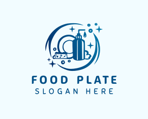 Plate - Clean Dishwashing Plate logo design