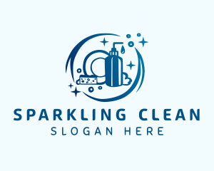 Dishwasher - Clean Dishwashing Plate logo design