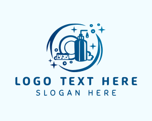 Sponge - Clean Dishwashing Plate logo design