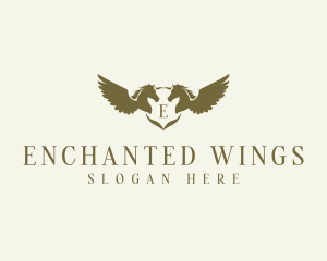 Flying Winged Stallion logo design