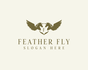 Flying Winged Stallion logo design