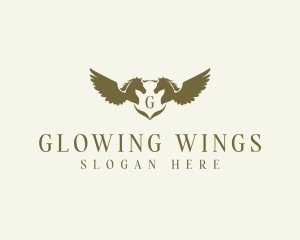 Flying Winged Stallion logo design