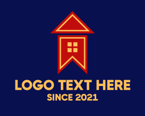 Education - Home Library Bookmark logo design