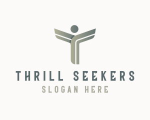 Human Business Letter T  logo design