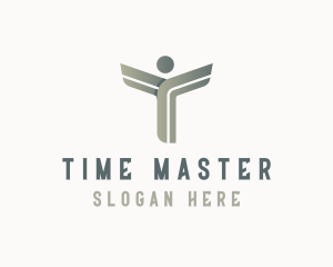 Human Business Letter T  logo design