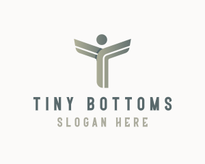 Human Business Letter T  logo design