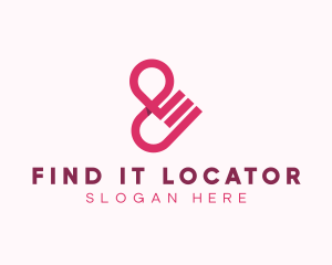 Modern Locator Ampersand Business logo design