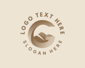 Multimedia Company - Hidden Mountain Letter G logo design