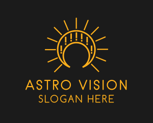 Golden Moon Astro  logo design