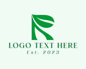 Arborist - Organic Gardening Letter R logo design