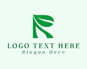 Gardening - Eco Leaf Letter R logo design