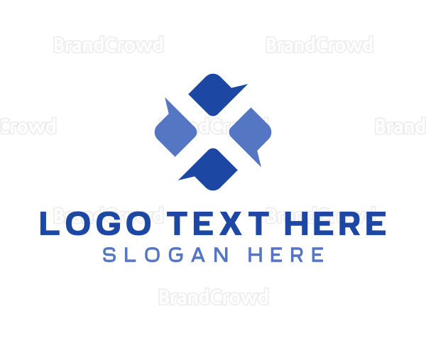 Chat Window Letter X Logo