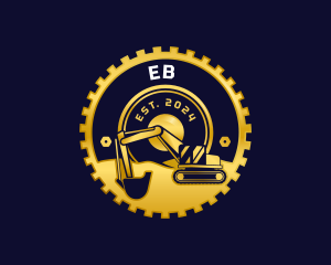 Excavator Backhoe Machinery Logo