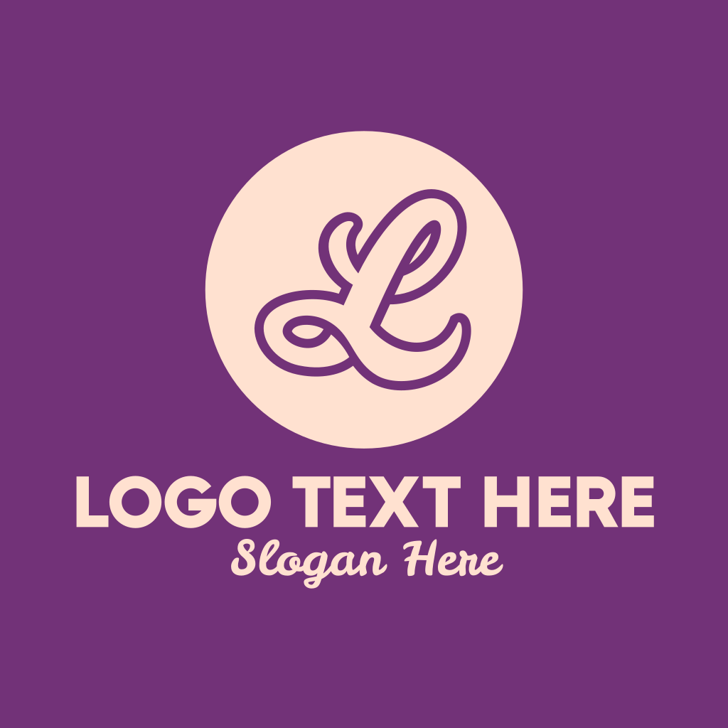 Purple Cursive Letter L Logo | BrandCrowd Logo Maker