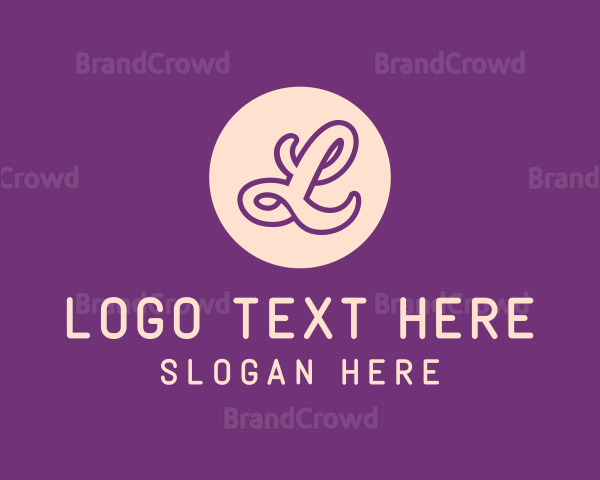 Elegant Cursive Letter L Logo