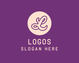 Elegant Cursive Letter L  logo design