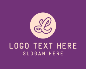 Beauty Shop - Elegant Cursive Letter L logo design