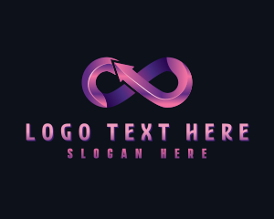 Investment - Infinity Loop Arrow logo design