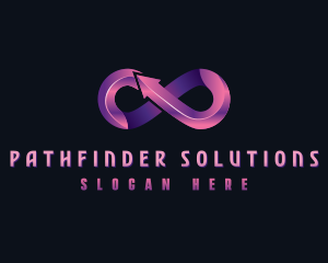 Directional - Infinity Loop Arrow logo design