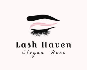 Lashes Woman Beauty logo design