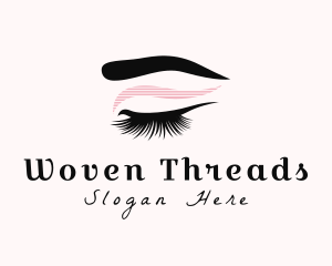 Lashes Woman Beauty logo design