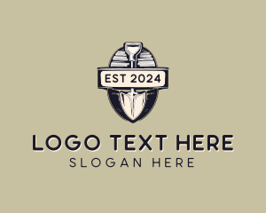 Tool - Shovel Vintage Landscaping logo design