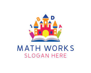 Math - Castle Kindergarten Book logo design