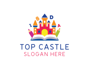 Castle Kindergarten Book logo design