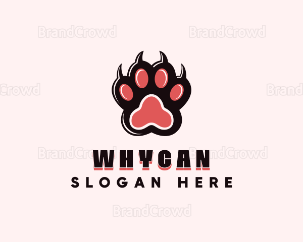 Dog Animal Paw Logo