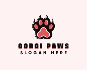 Dog Animal Paw logo design