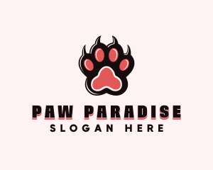 Paw - Dog Animal Paw logo design