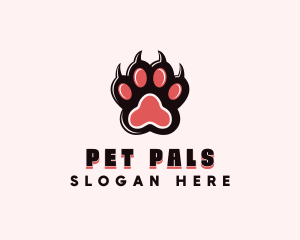 Dog Animal Paw logo design