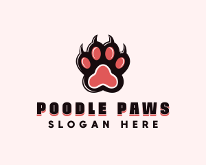 Dog Animal Paw logo design