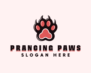 Dog Animal Paw logo design