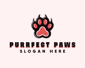 Dog Animal Paw logo design