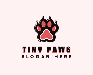 Dog Animal Paw logo design