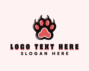 Dog Animal Paw Logo