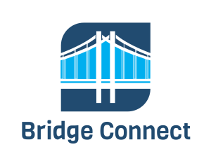 Bridge - Blue Bridge Structure logo design