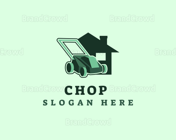 House Lawn Mower Yard Logo