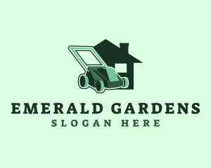 House Lawn Mower Yard logo design