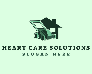 House Lawn Mower Yard logo design