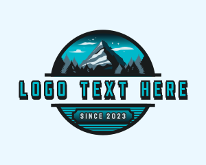 Trekking - Outdoor Mountain Travel logo design