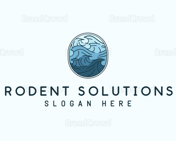 Ocean Tide Wave Logo