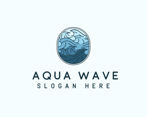 Ocean Tide Wave logo design