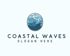 Ocean Tide Wave logo design