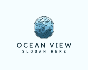 Ocean Tide Wave logo design